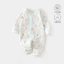 Quần Áo Cho Bé Sơ Sinh Bé Onesie Mùa Xuân Cotton Nguyên Chất Lớp Trăm Ngày Áo Liền Quần Cho Bé Đi Chơi Monk Quần Áo