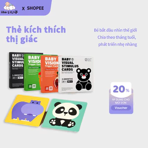 iiko Baby Visual Card Flashcard Đen Trắng Cho Bé Thẻ Học Thông Minh Montessori