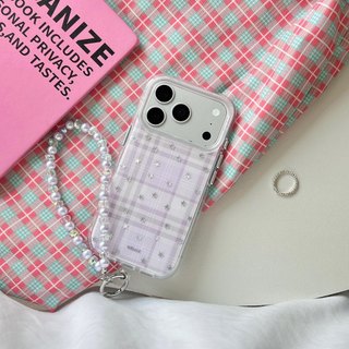 Ốp lưng cứng Tương thích với iPhone 13 14 14Pro 14ProMax 15 15Pro 15ProMax 16 16Pro 16ProMax 17 17Pro 17ProMax Ốp lưng họa tiết hình ngôi sao ca rô màu tím