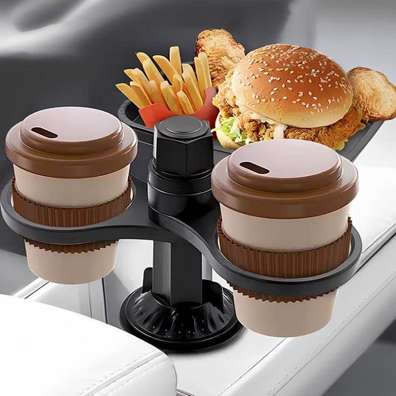 Giá đỡ cốc ô tô đa năng JINHF Giá đỡ điện thoại có khay đựng thức ăn Xoay 360 độ để ăn và sắp xếp trong ô tô HOT