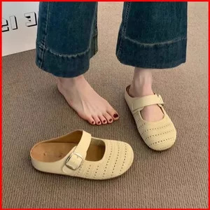 YB1 Mùa Hè Rỗng Ra Boken Mule Dép Nền Tảng Vô Hình Tăng Chiều Cao Trượt Trên Giày Ngoài Trời BY1