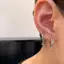 PNPIA- Nữ Hình Học Tai Bule Bông Tai Zircon Vòng Tuyên Bố Trang Sức Phong Cách Tối Giản Cho Văn Phòng Nhìn