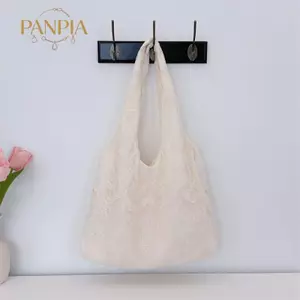 PNPIA- Túi Tote Organza thêu thời trang Châu Âu Handmade Ren Túi xách Ví tinh tế cho phụ kiện phù dâu