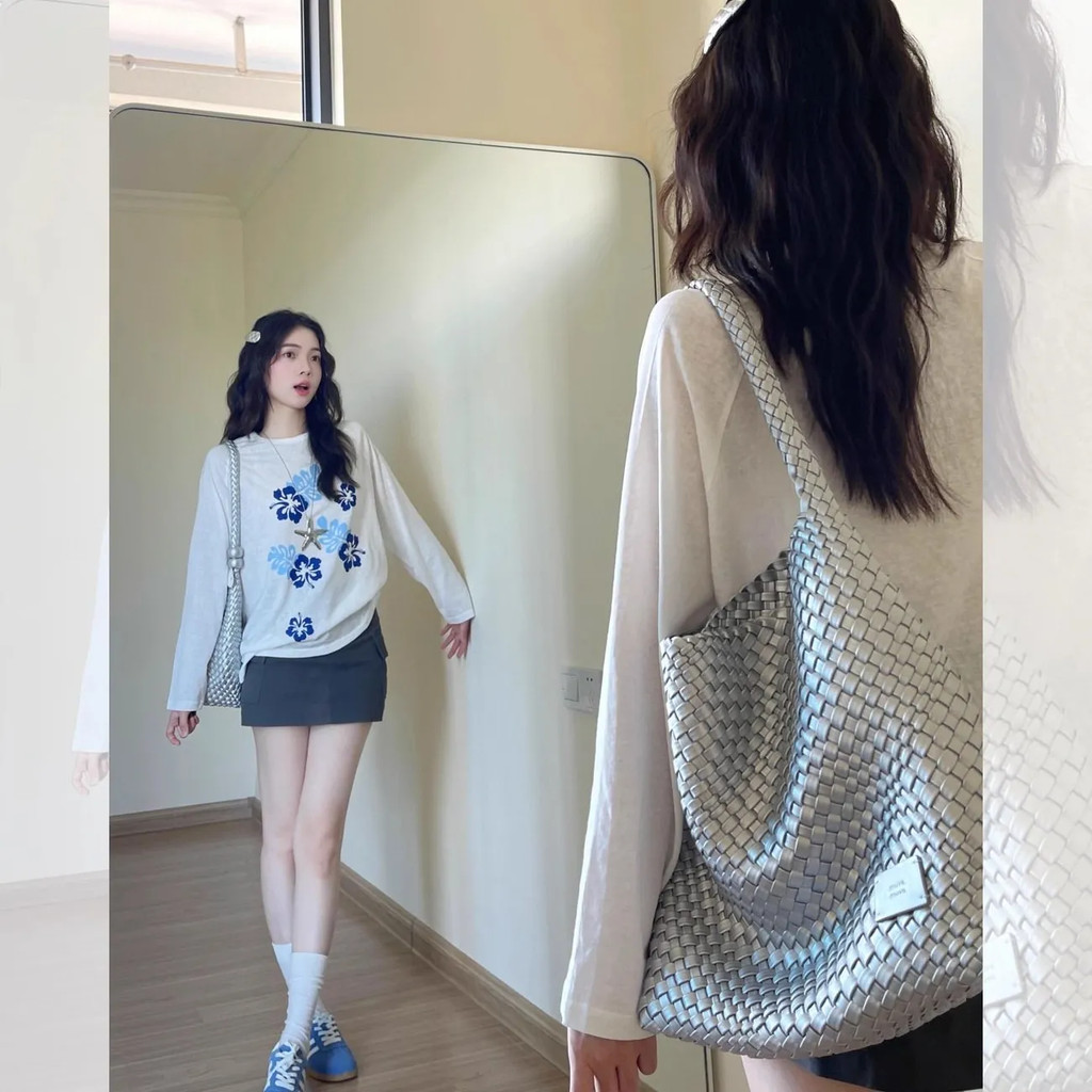 Áo Sơ Mi Nữ Phong Cách Phương Tây Dài Tay Mỏng Rời Ôm Thư Giãn