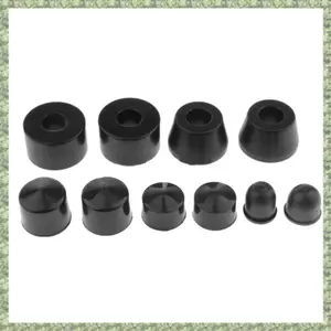 10 Chiếc Ván Trượt Dài Ống Lót Hình nón Xi Lanh Bushing Trục Ly Bộ Phụ Kiện Cho Xe Tải Longboard Đen