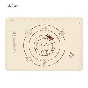 Thảm nhào DELMER, Tấm lăn bột chống dính bằng silicon, Dụng cụ nấu ăn Máy nướng Dụng cụ làm bánh dày Dụng cụ làm bánh Tấm lót bánh Pizza