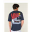 Hollister 200GSM American retro cotton đua hình bóng áo thun ngắn tay in lớn mặc nam