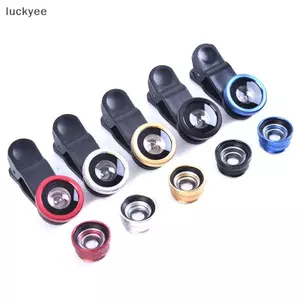 Luckyew 3In1 Điện thoại di động Mắt cá + Góc rộng + Ống kính máy ảnh Macro cho điện thoại di động đa năng TQ