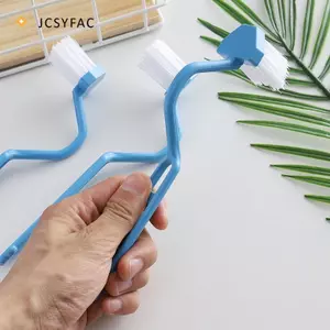 JCSYFAC 1 Chiếc Di Động Cong Phòng Tắm Bàn Chải Vệ Sinh Phụ Kiện Vệ Sinh Bàn Chải Phòng Tắm Tay Cầm Góc Bàn Chải Cong Bàn Chải Vệ Sinh Mới