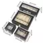 JCSYFAC 1Pc Bla Da PU Hộp Đồng Hồ Trưng Bày Hộp Đựng Có Nắp Kính Đóng Khung Và Gối Có Thể Tháo Rời Cho Nam Và Nữ Mới