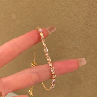 Vòng Tay Shinny Zirconia Có Thể Xếp Chồng Dây Rút Vòng Tay Cho Nữ Phong Cách Hàn Quốc Nhẹ Sang Trọng Niche Cao Cấp Đa Năng Vòng Tay Tinh Tế