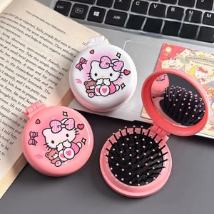 Gương mini kèm lược chải tóc gấp gọn Hello Kitty bỏ túi cute MUNSTORE GLKKI17