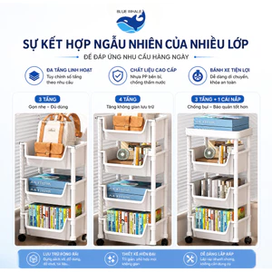 Kệ 5 Tầng Có Bánh Xe Đa Năng – Thiết Kế Thông Minh, Tiết Kiệm Không Gian