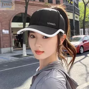Mũ mỏ vịt chống nắng JVSUB, Mũ bóng chày đuôi ngựa cao cấp màu trơn, Mũ chống nắng chống tia cực tím thoáng khí khô nhanh mùa hè