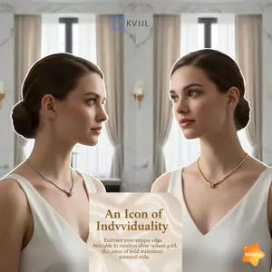 Thép không gỉ Đầu Rắn Nelace Phụ Nữ Thanh Lịch Sáng Zircon Mặt Dây Chuyền Trang Sức Hàng Ngày Sang Trọng Nhìn Mới