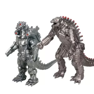 Cao su mềm Thép cơ khí lớn Máy Godzilla Khủng long King Kong Rồng ba đầu Vua quái vật Đồ chơi mô hình trẻ em Chiều cao 16cm