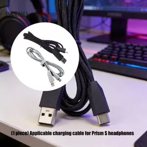 NAMA Bộ sạc USB PVC dài cuối cùng Dây tối ưu hóa cho ROG DeltaS Hiệu suất Tai nghe chơi game Cáp dữ liệu 70 87in