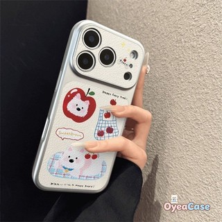 Ốp Lưng Chó Westie In Hình Apple & Cherry Cho Redmi Note 15 14 13 12 12S Turbo 11 SE 11S 11T 10 9 Pro Max Lite 10S 9S 8 Pro Plus 5G 4G Da Sang Trọng Trái Cây Ngọt Ngào Hoạt Hình Bìa Mềm