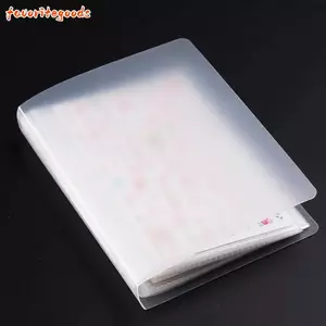 FAVORITEGOODS Nail Art Piece Storage Book, 40 / 80 Slots Solid Transparent Sticker Storage Book, Album Trống Dung Tích Lớn Thiết Kế Trang Trống Sách Album Đơn Giản