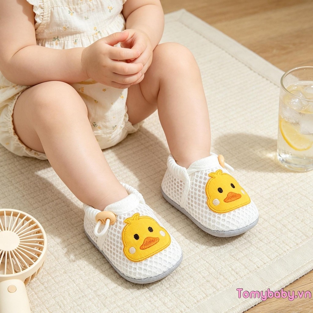 [lpDL] Giày lưới trẻ em Bùa thú thoáng khí Giày tập đi đầu tiên Đế mềm Giày thể thao chống trượt