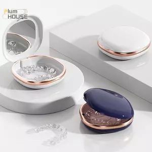 PlumHOUSE 1 Cái Nẹp Hộp Đựng Nha Khoa Hộp Đựng Từ Aligner Bảo Vệ Miệng Hộp Đựng Răng Du Lịch Giả Răng Giả Hộp VN