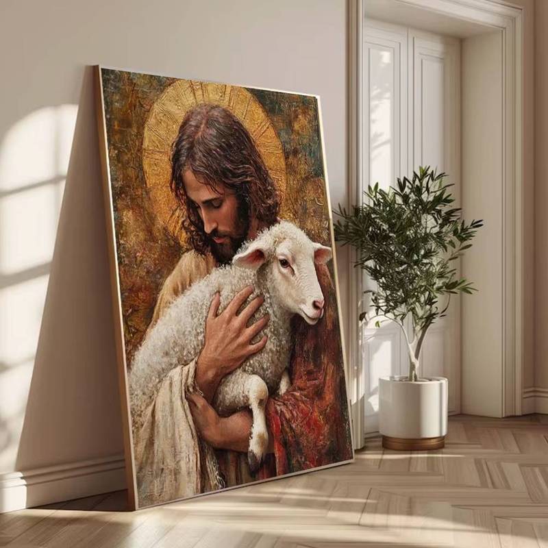 Chúa Giêsu Đi Bộ Trên Nước Áp Phích Tôn Giáo Trang Trí Nhà Thiên Chúa Nghệ Thuật Chúa Giêsu Kitô Canvas Tranh Treo Tường Nghệ Thuật Trang Trí Phòng Khách