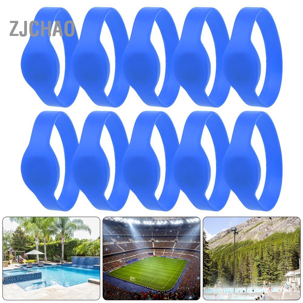 Zjchao Zjchao Dioche Vòng đeo tay RFID Thẻ kiểm soát truy cập 13,56 MHz IC silicon cho khách sạn phòng xông hơi bể bơi (Màu xanh da trời)
