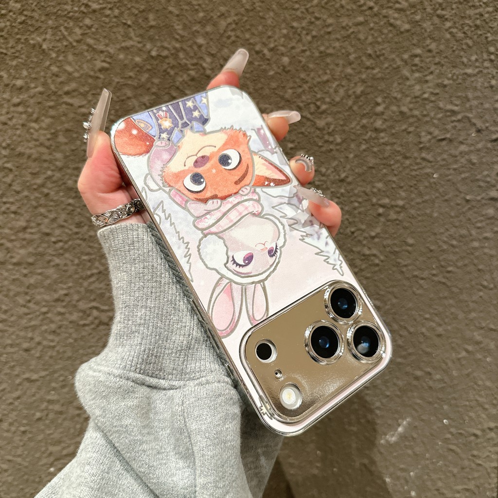 ốp lưng iphone Judy chui lên đầu Nick, đội tai nghe xem tuyết Cho Iphone 17 xs xr 11 12 13 14 15 16 Pro Max Plus