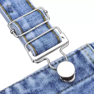 Dungaree Quần Jean Có Khóa Và Bộ Nút, Thích Hợp Để DIY Áo Khoác Denim