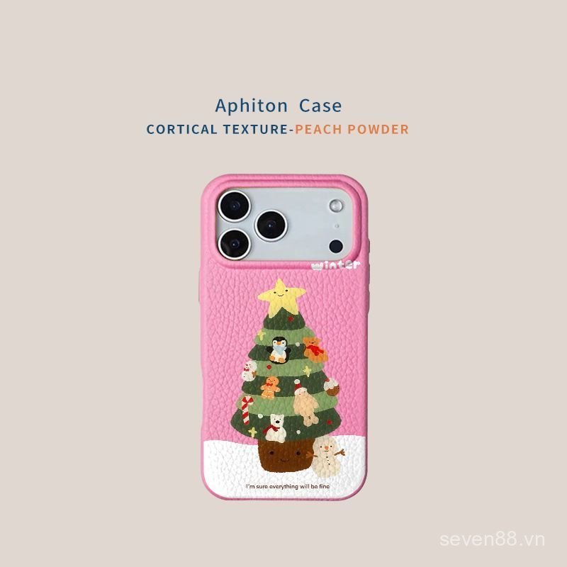 Ốp Điện Thoại Thích Hợp Cho iPhone 11 12 13 14 15 16 17 Pro max Plus Động Vật Không Khí Cây Giáng Sinh Chống Sốc Vỏ Bảo Vệ Chống Sốc Bao Gồm Tất Cả 124A