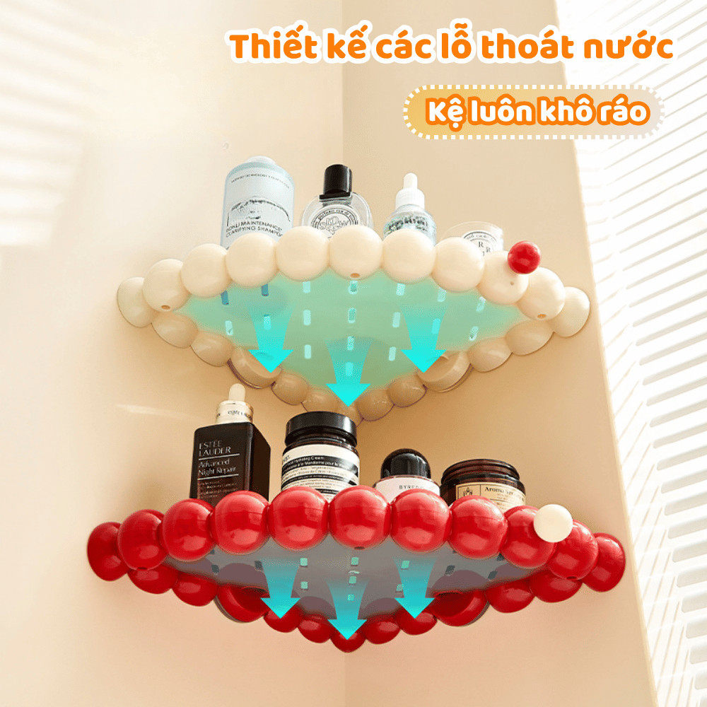 Kệ Nhà Tắm Để Đồ Đa Năng Gắn Tường DINO Nhựa PP Cao Cấp, Giá Treo Tường Đựng Mỹ Phẩm Chịu Lực Tốt