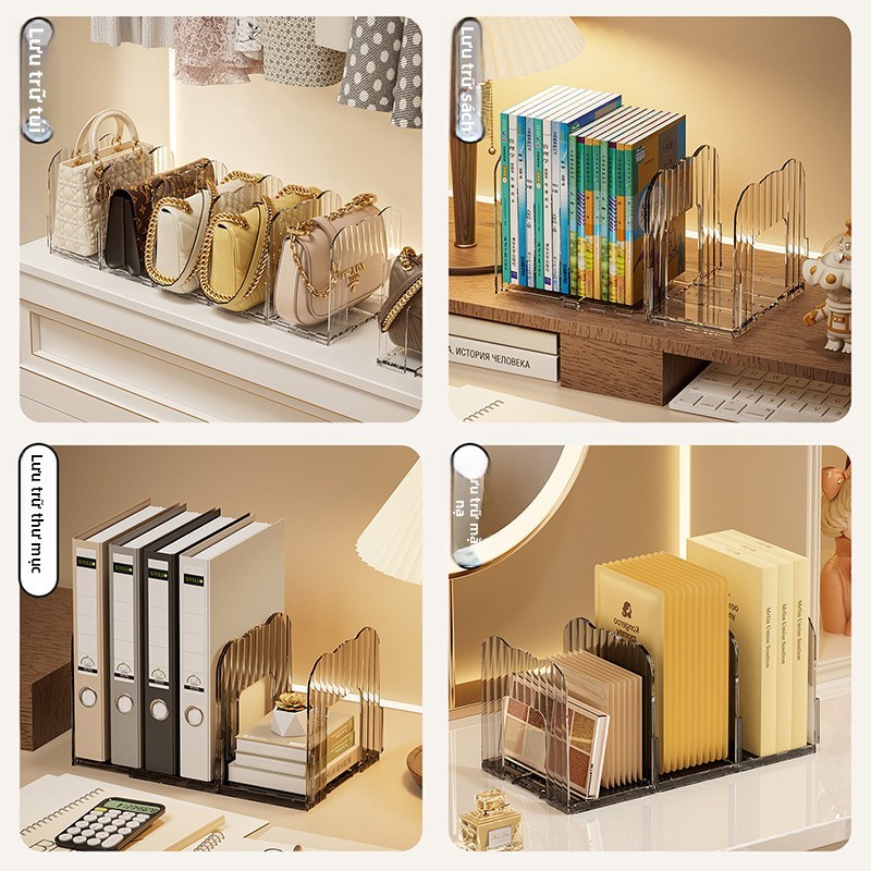 Bộ tách tủ quần áo đa chức năng-Hộp lưu trữ túi xách trong suốt, Dụng cụ sắp xếp tủ quần áo tiện dụng, Túi đựng đồ gọn gàng