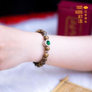 Vòng tay trầm hương đơn mix Minh Nguyệt Trầm Hương Yên Lộc