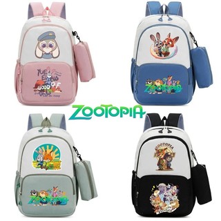 Zootopia Schoolbag Dung tích lớn Ba lô bền đa chức năng Judy và Nick Ba lô in thời trang Quà tặng học sinh