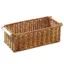 Giỏ đựng đồ có tay cầm bằng gỗ Giỏ sắp xếp màu nâu, Giỏ trưng bày hình chữ nhật họa tiết dệt sáng tạo Cửa hàng tại nhà Khách sạn