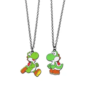 Super Mario Bros Phim Hàng Hóa Yoshi Xanh Khủng Long Mặt Dây Chuyền Vòng Cổ Hoạt Hình Dễ Thương Quà Tặng Sinh Nhật
