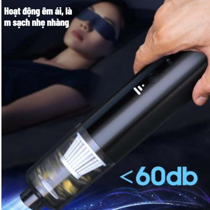 Máy hút bụi cầm tay không dây dành cho ô tô, phù hợp cho ô tô và nhà cửa, đa chức năng, lực hút mạnh mẽ.