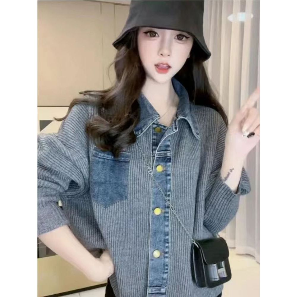 Áo khoác nữ Thiết kế Niche Loose Thời trang Ngắn Retro Denim