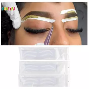 < Honeyba > 10 Cặp Thiết Kế Lông Mày Dùng Một Lần Stencil Lông Mày Tint Airbrush Phụ Kiện Stencil Cho Lông Mày Định Hình Đẹp
