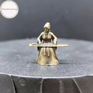 Hodou Thu Nhỏ Trang Trí Cảnh Quan Cổ Guzheng Vườn Đồ Trang Trí Nhỏ Retro Đồng Thau Trang Trí Quà Tặng VN