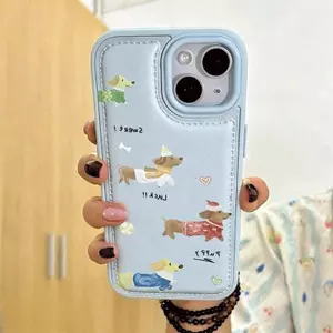 Chó Dachshund Đối với trường hợp iPhone 15 16P17 Mới 1413 Dễ thương 17 Mềm Xs