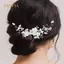 PNPIA- Cây nho tóc cô dâu với ngọc trai và lá kim cương giả Mũ đội đầu đám cưới nữ Prom và các dịp thời trang
