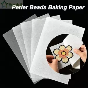 Vải ủi YUUKII cho hạt Perler, Giấy nướng hạt Perler có thể tái sử dụng chịu nhiệt độ cao, Máy hỗ trợ ủi Thảm sắt bằng tay Hạt cầu chì bằng tay Đồ dùng thủ công