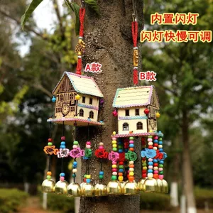 Mặt dây chuyền chuông gió Cabin có thể được sử dụng làm trang trí tường Treo tường Các tính năng dân tộc Nhà hàng Trà nghệ thuật Phòng trưng bày trang trí 30306