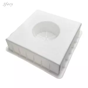 Jfory Gạch khối bê tông dạng bê tông để sử dụng DIY Phụ kiện màu trắng trang trí chắc chắn cho sân vườn Sân cỏ sân hiên