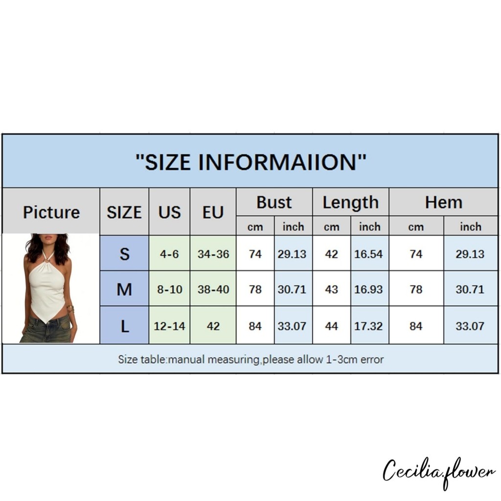 [Rjqu] Áo tăng nữ không tay hở lưng Slim Fit Crop Halter Neck Vest