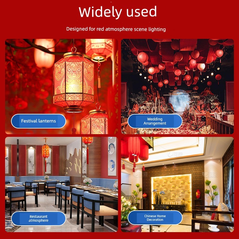 Bóng Đèn Đỏ Đèn led Tiết Kiệm Năng Lượng E27 Vít B22 Gắn Đèn Lồng Đám Cưới Phật Giáo Thần Bàn Changming Đèn Thần Tài