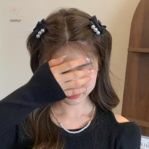 HNKMP 2 Kẹp Tóc Nơ Ngọc Trai Ngọt Ngào Thanh Lịch Dành Cho Nữ Bé Gái Kẹp Tóc Thời Trang Đơn Giản Đa Năng Phụ Kiện Tóc Tinh Tế Quà Tặng.