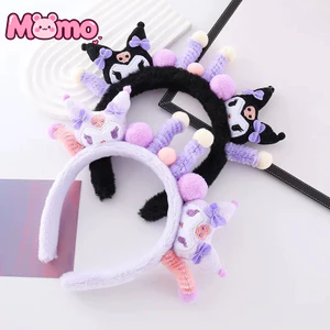2026 Mới Họa Tiết Kuromi Hoạt Hình Dễ Thương Ống Làm Sạch Băng Đô Đầu