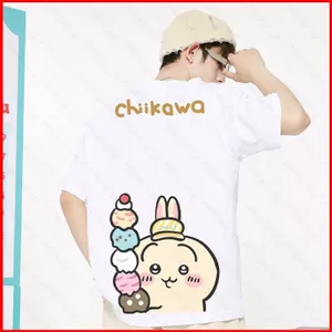 YB1 Chiikawa Usagi Cosplay vải mùa hè Áo thun ngắn tay Anime BY1